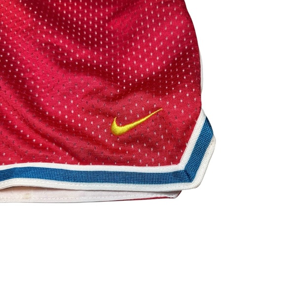 Nike Shorts Womens Extra Small Red Dri Fit Mesh Athletic Jogging Y2K Swoosh EUC - Picture 2 of 9